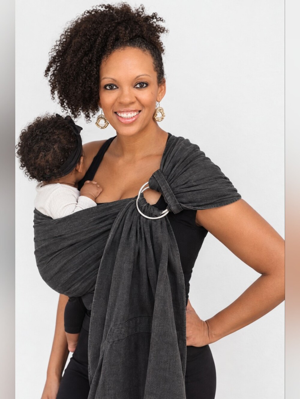 Maya Wrap Ring Sling Washed Black Color